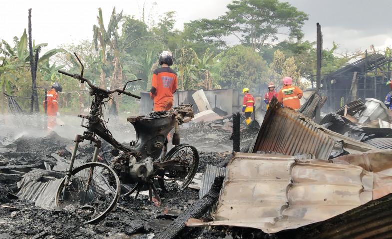 Kebakaran di Loa Bakung, Lebih dari 20 Jiwa Kehilangan Tempat Tinggal