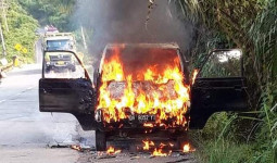 Pemilik Mobil Pikap yang Terbakar Dekat Kawasan TNK Kutim Masih Misterius