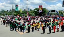 Merinding, Lagu Indonesia Raya Berkumandang di Pusat Kota Samarinda