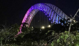 Jembatan Kutai Kartanegara Bersolek, Instalasi Lampu Tematik Rampung Akhir Tahun Ini