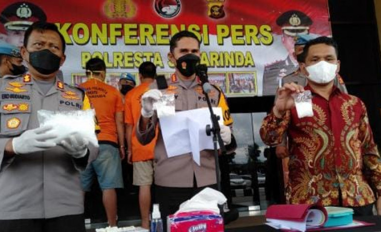 Satreskoba Polresta Samarinda Amankan Kurir Sabu Napi di Lapas Balikpapan