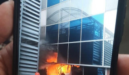 Kantor Kementerian Hukum dan HAM Terbakar