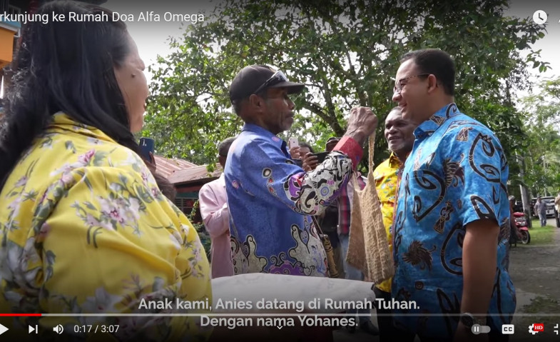 Anies Baswedan Dianugerahkan Nama Yohanes oleh Pendeta Papua, Nama Yohanes Dikenal sebagai Sang Pembaptis, Ini Respons PA 212