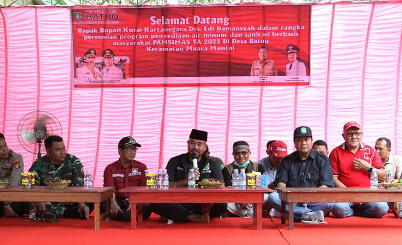 Bupati Kukar Edi Damansyah Pastikan Tahun Ini Warga Batuq Nikmati Air Bersih