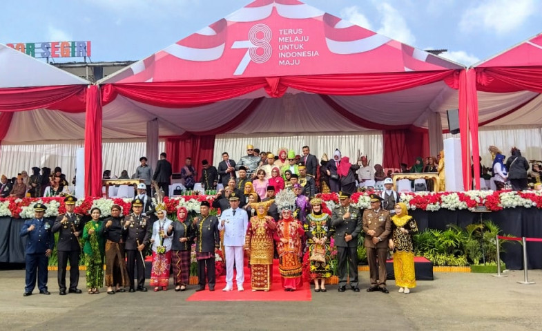 Upacara HUT RI ke-78, Forkopimda Samarinda Hadir dengan Busana Nusantara