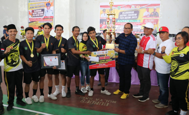Kejuaraan Sepak Takraw PSTI Kutim 2023 Usai, Tim Asbor B dari Kecamatan Teluk Pandan Jadi Juara