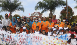Peringatan HAN 2023 di Kutim Berlangsung Meriah, Ratusan Anak Ikuti Senam Bersama dan Finger Painting