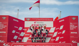 Pebalap Astra Honda Cetak Sejarah, Indonesa Raya Berkumandang Dua Kali di ATC Motegi
