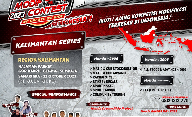 Siap Digelar, Honda Modif Contest Regional Series Kalimantan Hadirkan Beragam Hiburan