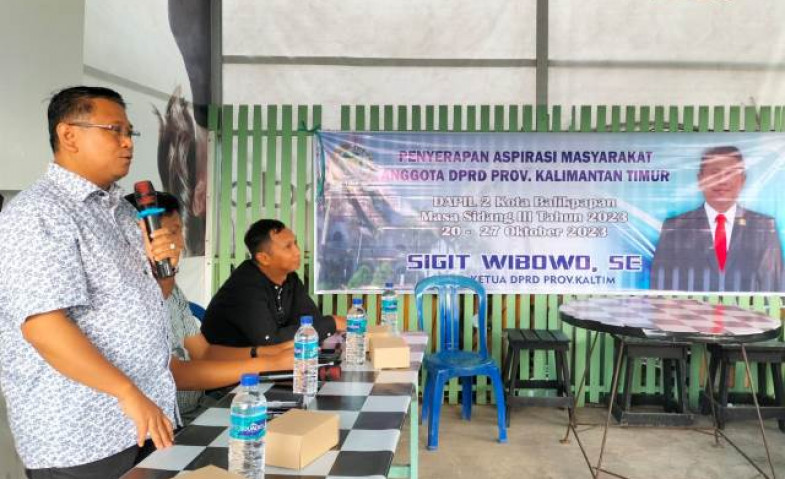 Wakil Ketua DPRD Kaltim Sigit Wibowo Reses di Balikpapan, Warga Ingin Jalan Prapatan Diturap