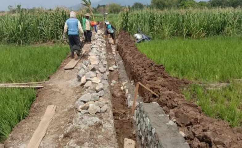 Bangun Sejumlah Saluran Irigasi Pertanian, Desa Loh Sumber Siap Dukung Kukar Jadi Lumbung Pangan Kaltim dan IKN