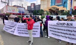 Gelar Aksi Damai di Simpang 4 Lembuswana, GMP-KS Dukung Revitalisasi Pasar Pagi