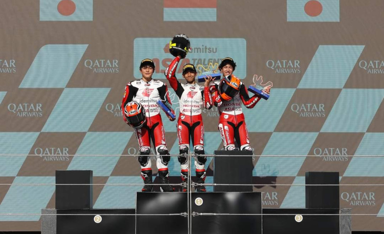 Amankan Podium Tertinggi, Pebalap Astra Honda Lanjutkan Kejayaan di Asia Talent Cup Qatar