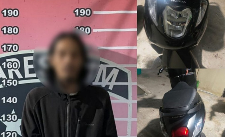 Polisi Samarinda Tangkap Pencuri Motor Tetangga di Gunung Lingai