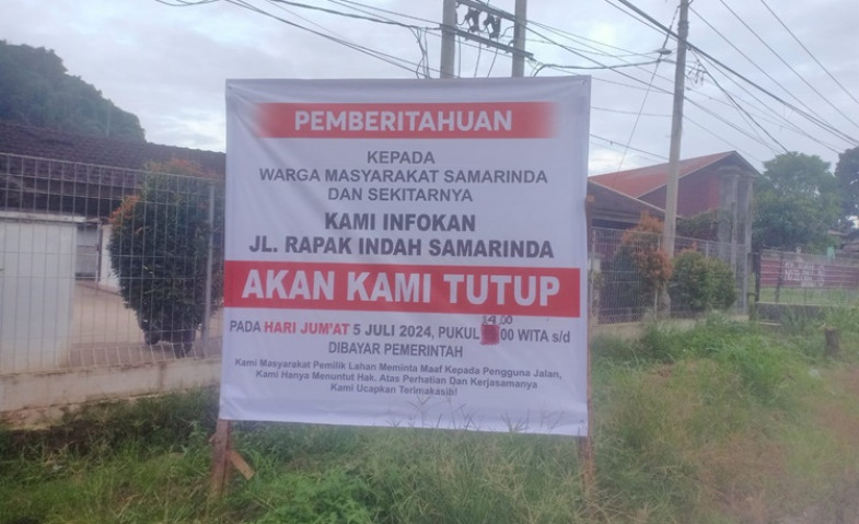 Warga Tuntut Kejelasan Ganti Rugi Lahan di Jalan Rapak Indah Samarinda