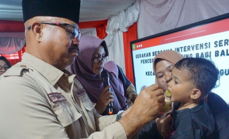 Bupati Kukar Serukan Gerakan Bersama Pencegahan Stunting di Desa Hambau