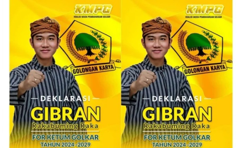 Viral Posternya Dideklarasikan Ketua Umum Golkar, Begini Kata Gibran Soal Isu Jadi Pengganti Airlangga