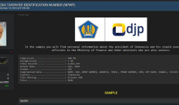 Bjorka Beraksi Lagi, Bocorkan Data NPWP Jokowi dan Sri Mulyani