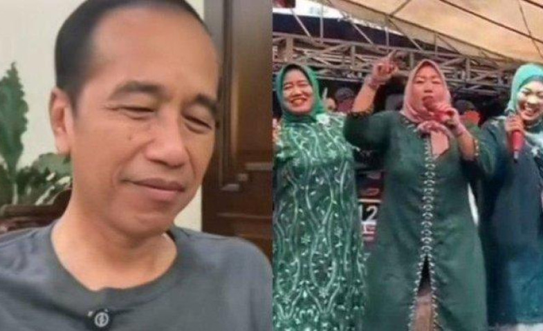 Sampai Ditonton Jokowi, Siapa Emak-emak Viral yang Nyanyi Tembak-Tembak Dor Dor Dor?