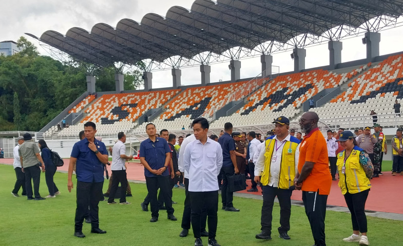 Tinjau Renovasi Stadion Segiri, Wapres Gibran Kaget Anggarannya Tak Sebesar Daerah Lain