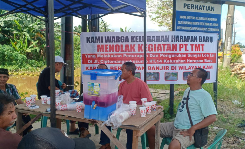Antisipasi Aktivitas Perusahaan, Warga Harapan Baru Sampai Dirikan Posko