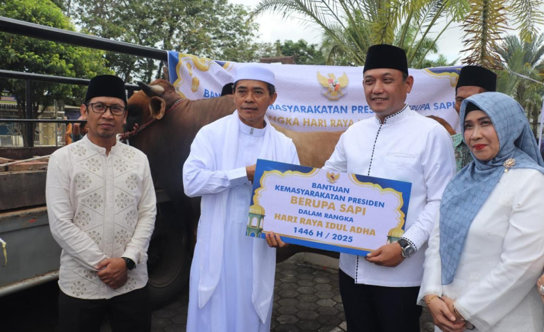 Sapi Kurban Presiden Prabowo untuk Kaltim Diserahkan ke Masjid Ar Rasyidin Samarinda