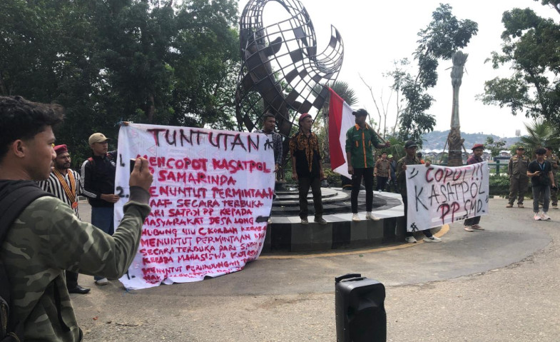 Imbas Tertibkan Galang Dana di Simpang Lembuswana, Kasatpol PP Samarinda Didemo Mahasiswa