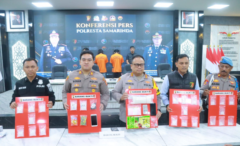 Polresta Samarinda Amankan Sabu Lebih dari 1Kg dari Dua Tersangka Ini