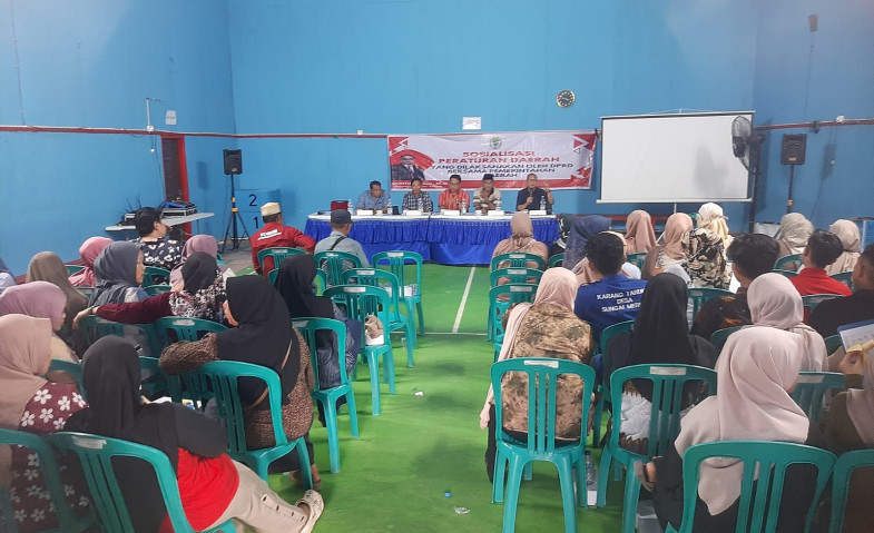 Guntur Sosialisasikan Perda Pendidikan Pancasila di Desa Sungai Meriam