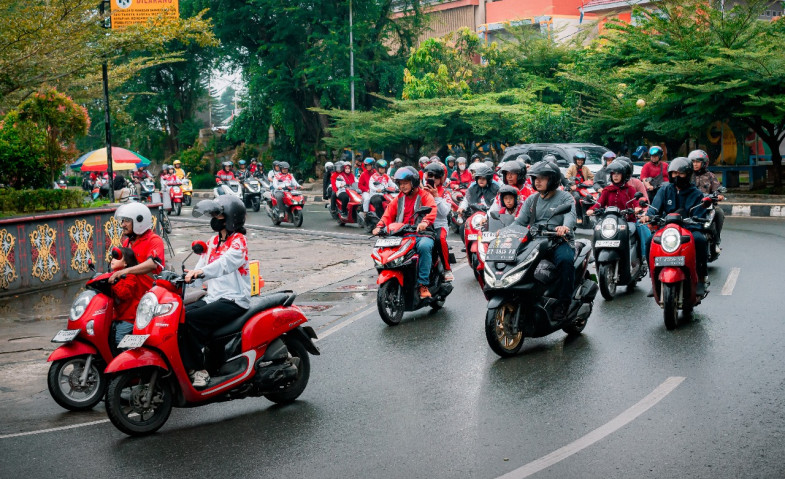 Rayakan HUT ke-80 RI, Astra Motor Kaltim 2 Ajak Komunitas Honda Ikut Convoy Merdeka