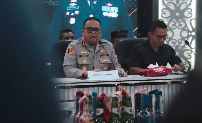 Polresta Samarinda Amankan 27 Bom Molotov dan Atribut PKI Jelang Demo di DPRD Kaltim