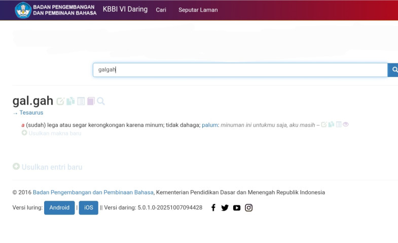 Kata 'Galgah' Resmi Masuk KBBI Jadi Lawan Kata Haus, Awalnya Cuma Ide 'Asbun' TikToker