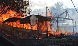 Kebakaran di Desa Bangun Rejo, Tujuh Rumah Hangus Dilalap Api
