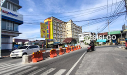 Dishub Samarinda Pasang Barier Permanen di Simpang Abul Hasan