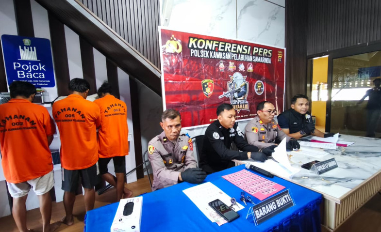 Polsek Kawasan Pelabuhan Samarinda Ungkap Dua Kasus Narkoba, Amankan Tiga Tersangka dan 66 Poket Sabu