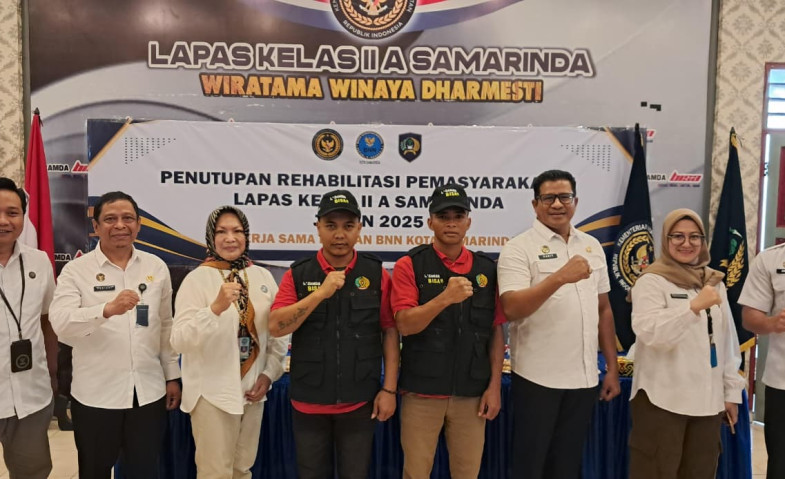 Program Rehabilitasi Sosial Lapas Kelas IIA Samarinda Ditutup, 250 WBP Dapatkan Rehsos Dari BNN Kota Samarinda