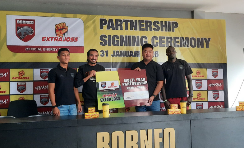 Extrajoss Resmi Kembali Jadi Sponsor Borneo FC Samarinda hingga 2027