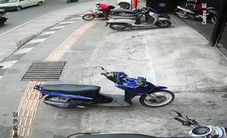 Aksi Curanmor di Jalan Dr Sutomo Samarinda Terekam CCTV, Pelaku Ditangkap Kurang dari 12 Jam