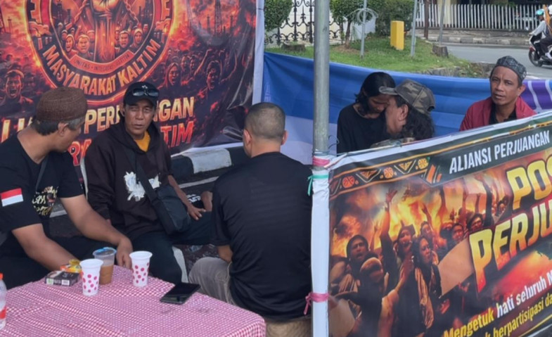 Aliansi Masyrakat Perjuangan Kaltim Tolak Bantuan Gubernur Rudy Mas’ud