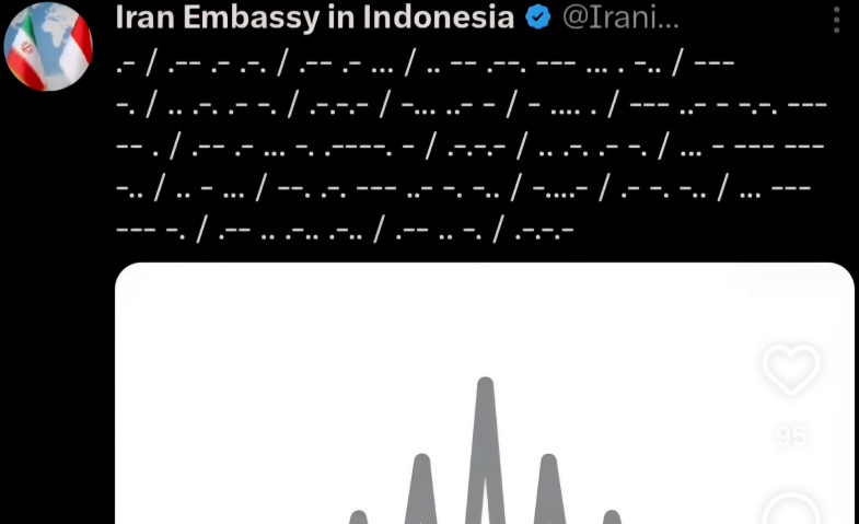 Mengulik Makna Pesan Morse Kedutaan Besar Iran di Indonesia yang Bikin Publik Penasaran