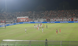 Gol Mariano Peralta Bawa Borneo FC Unggul 1-0 atas Persita di Babak Pertama