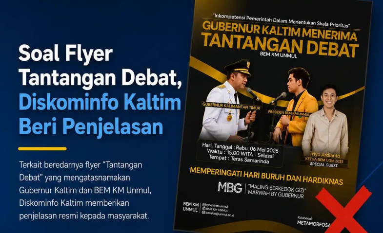 Pemprov Kaltim Bantah Flyer Debat yang Catut Nama Gubernur Rudy Mas’ud