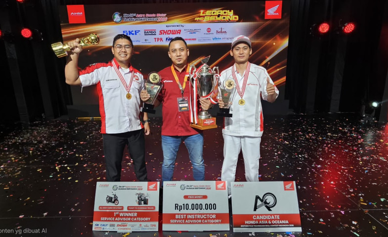 Buktikan Layanan Servis Motor Terbaik, Astra Motor Kalimantan Timur 2 Sabet Best Main Dealer di Technical Skill Contest 2026