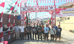 Sambut HUT RI ke-81, Warga Gang Al-Mekkah  Samarinda Seberang Berswadaya Percantik Lingkungan