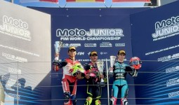 Hasil Moto3 Junior World Championship 2026: Pebalap Astra Honda Ramadhipa Naik Podium di Misano