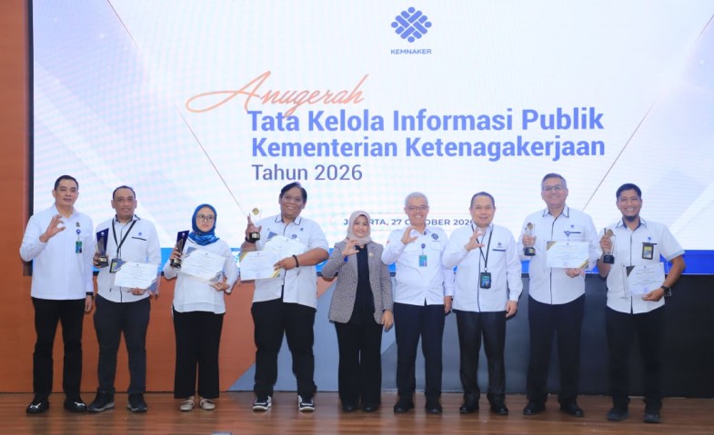 Kemnaker Gelar Anugerah Tata Kelola Informasi Publik 2026