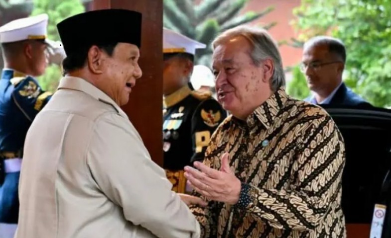 Prabowo Sambut Kunjungan Sekjen PBB António Guterres di Hambalang